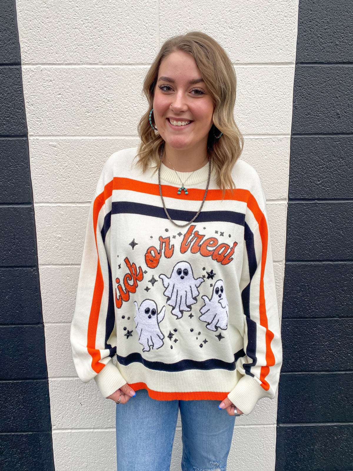 Trick or Treat Long Sleeve Sweater