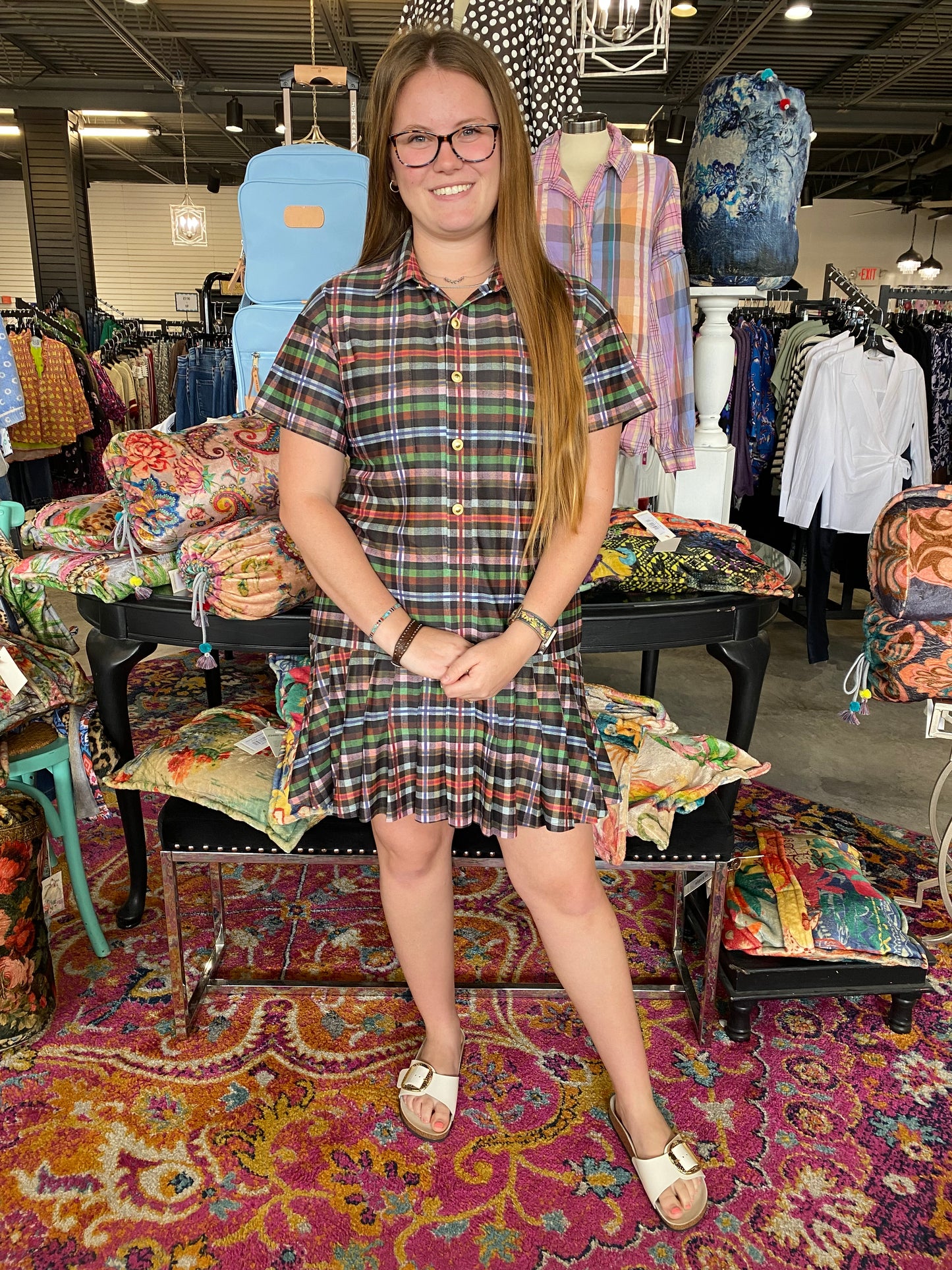 Stockholm Plaid Aspen Dress
