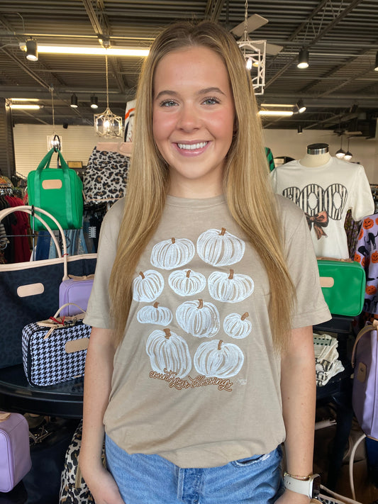 Count Your Blessings Pumpkin Tee