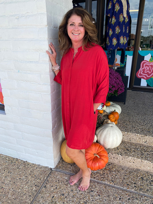 Malosetta Scarlet Sage Dress