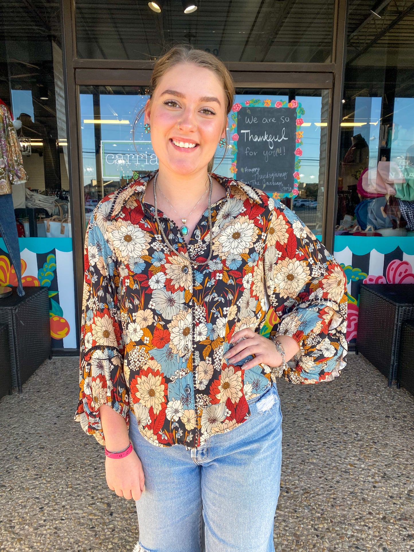 Midnight Floral Top