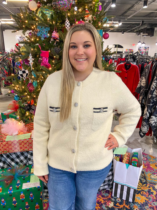 Ivory Chanel Cardigan