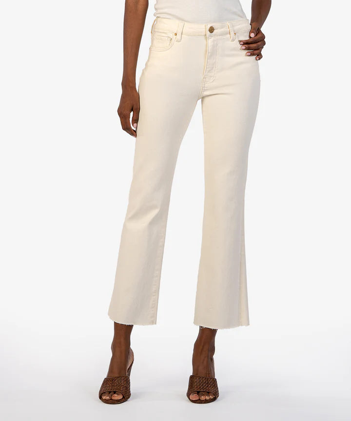 Kelsey High Rise, Cream, Raw Hem