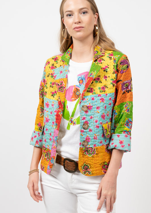 Kantha Stitch Patchwork Blazer