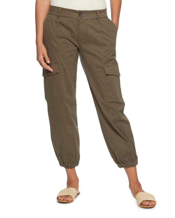 Olive Utility Jogger Pants