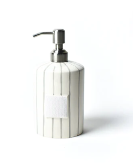 Cylinder Soap Pump- Skinny Stone Stripe