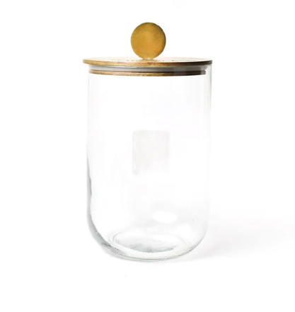 Mini Wooden Lid Glass Jar