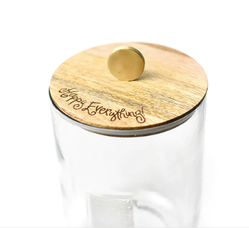 Mini Wooden Lid Glass Jar