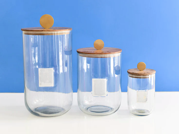Ultra Mini Wooden Glass Jar