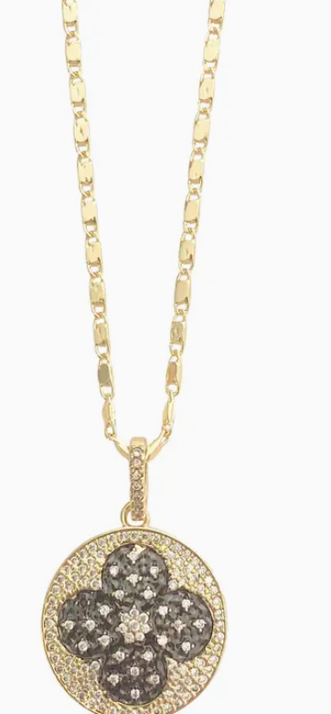 Two Tone Clover Necklace