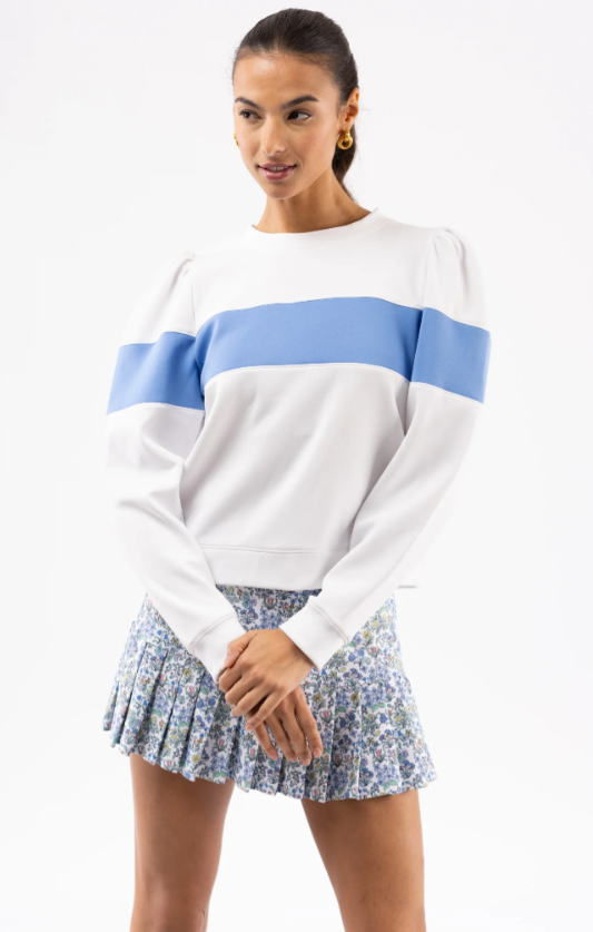 Peggy Sweatshirt White/Hydrangea