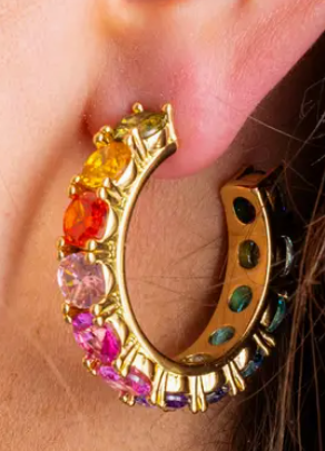 Hoop Earrings Elise Colorful