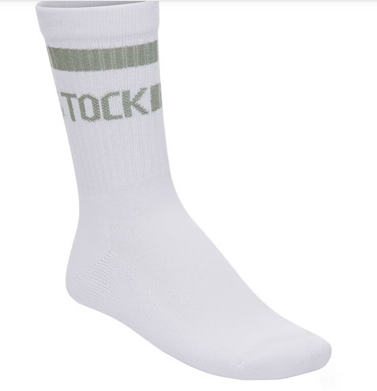 Cotton Tennis Socks White Sage