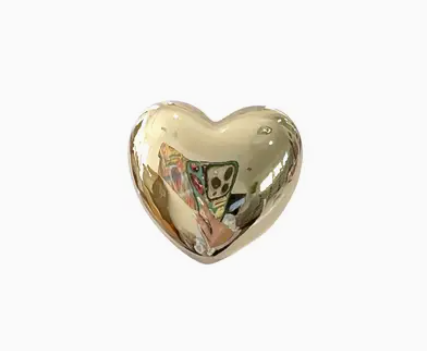 Gold Solid Heart Ring