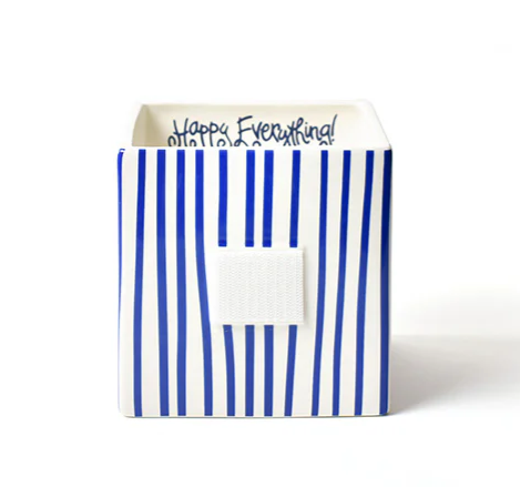 Mini Indigo Skinny Stripe Nesting Cube