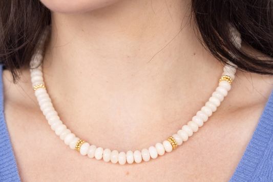 White Peach Lolly Necklace