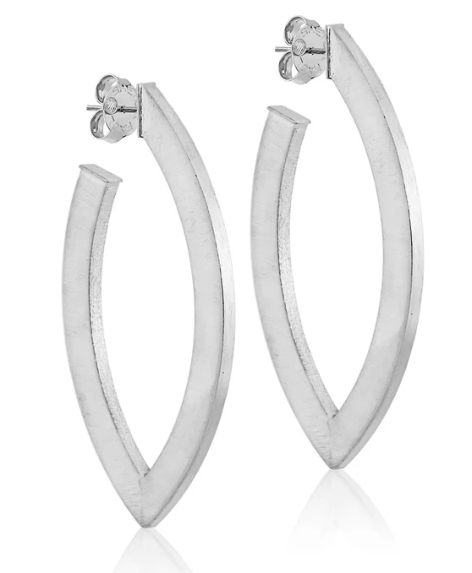 Alba Hoop Silver Earrings