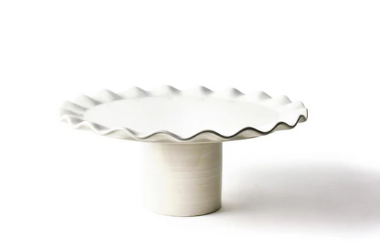14 in White Ruffle Cake Stand