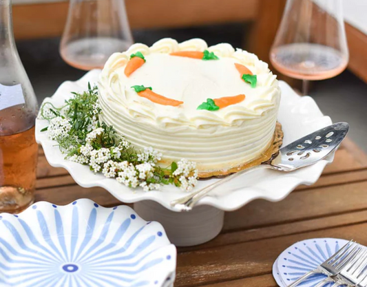 14 in White Ruffle Cake Stand
