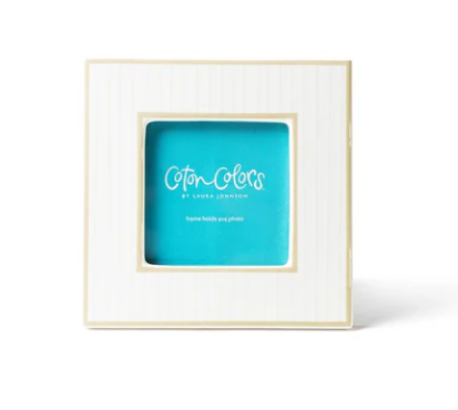Ecru Pinstripe Square Frame