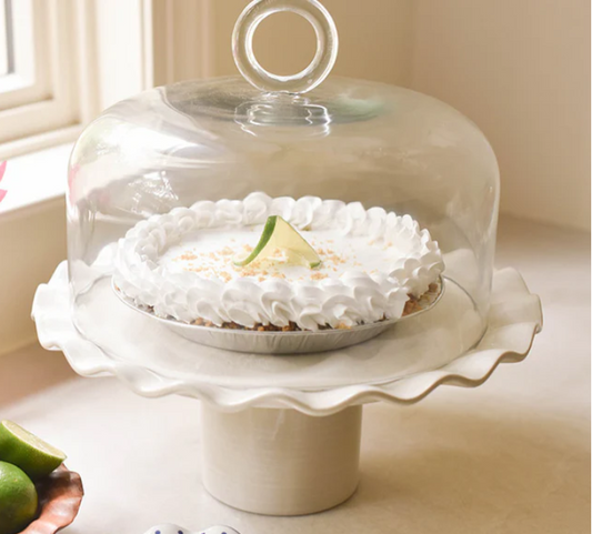Ring Handle Large Glass Dome