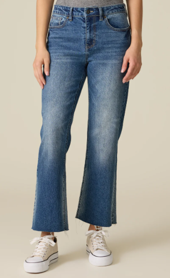 Dark Wash Bella Cropped Boot Cut Jean