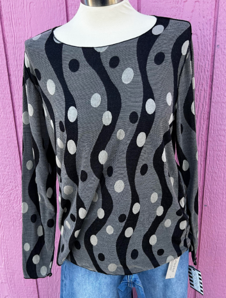 Lentil Dot Jacquard Edge Tee