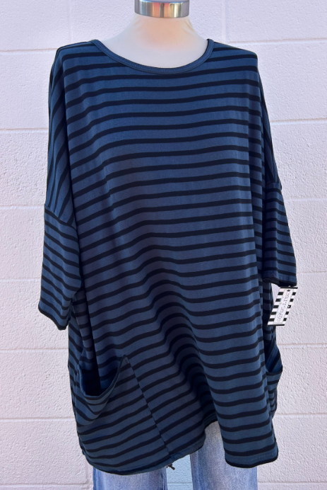 Etan Black Stripe Pullover