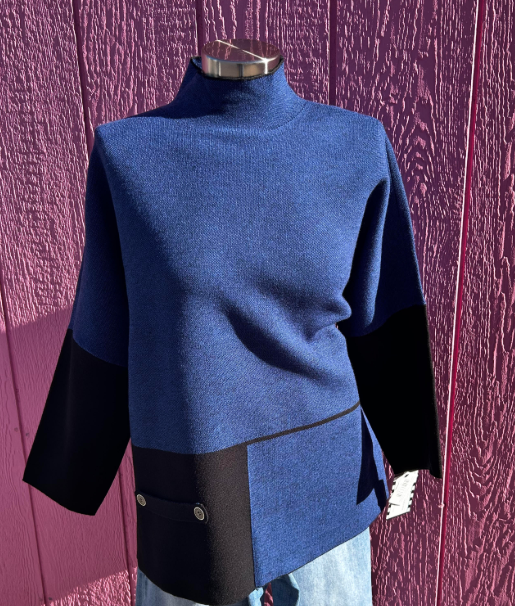 Cobalt 3/4 Sleeves Sweater