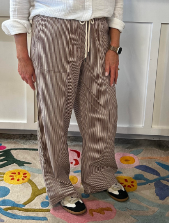 Brown Tirana Wide Leg Pull on Pant