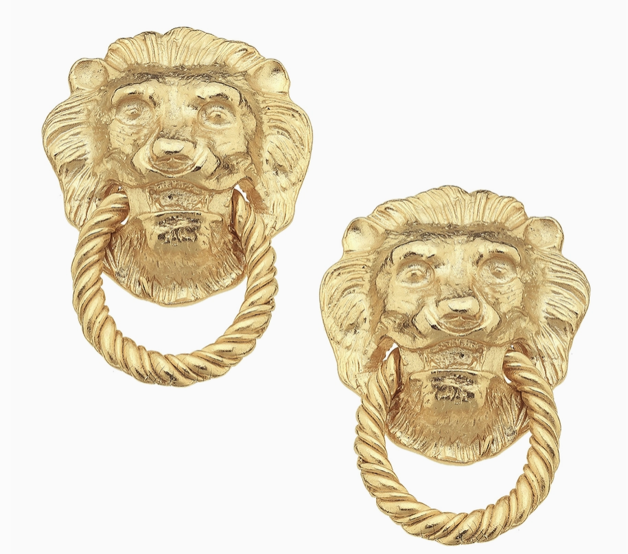 Handcast Gold Lion Head