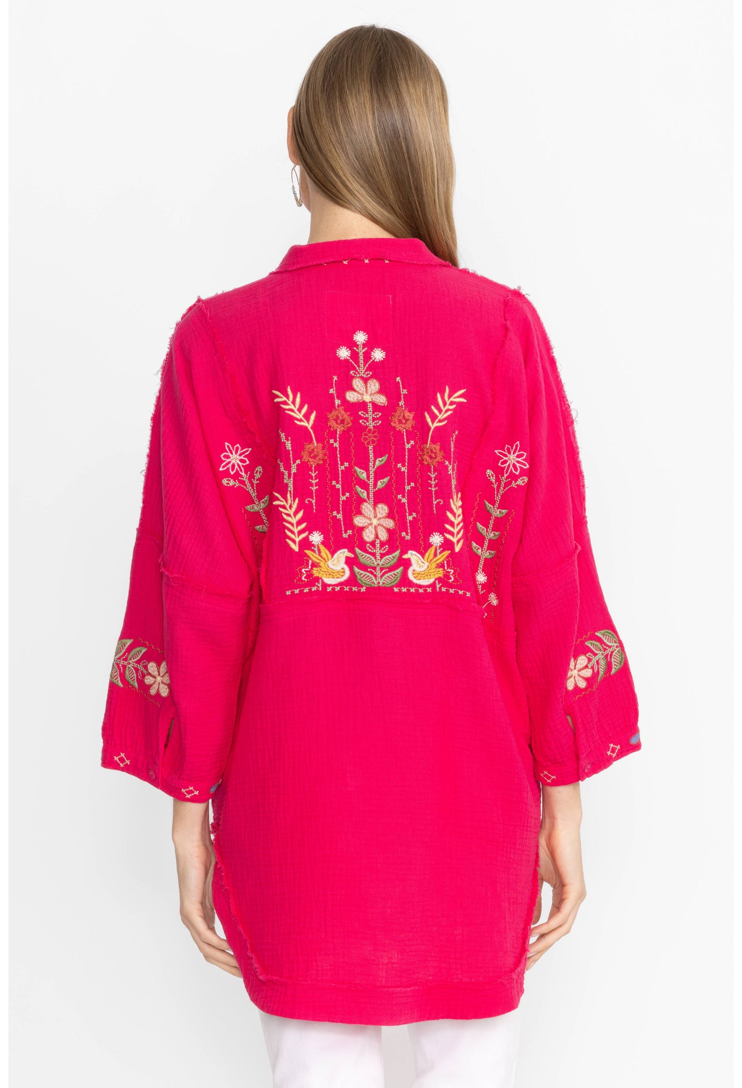 Pink Embroidered Felicity Tunic