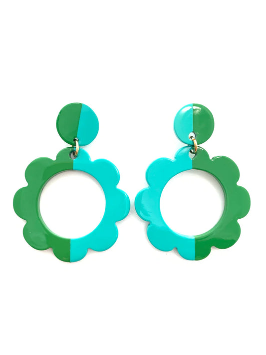 Color Block Flower Earring