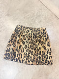 Gold Leopard Mini Skirt
