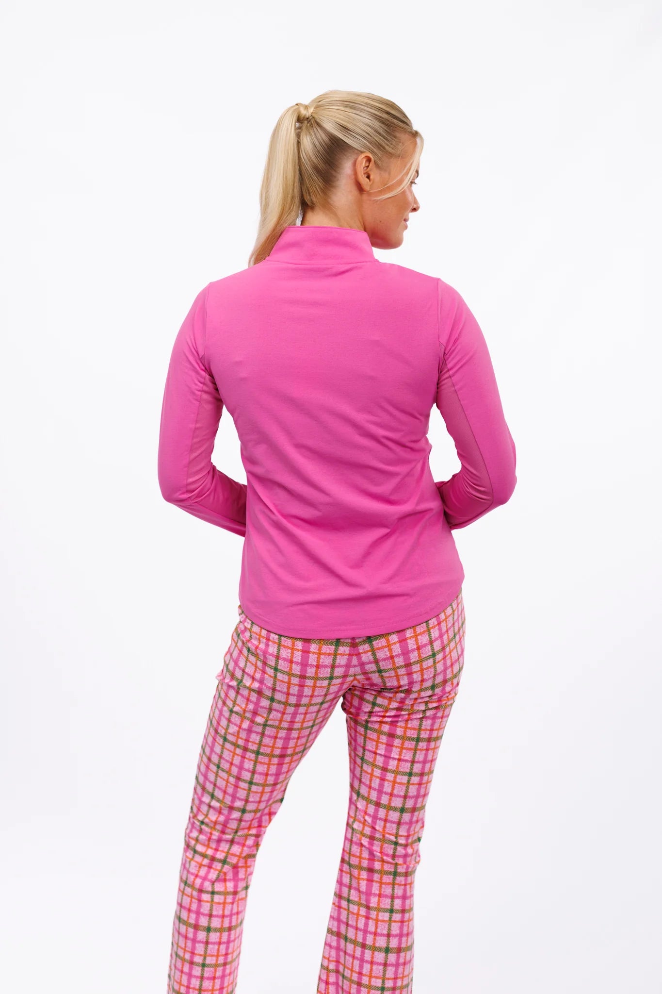 Pink Quarter Zip Long Sleeve