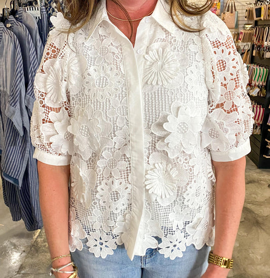 White Lace Blouse